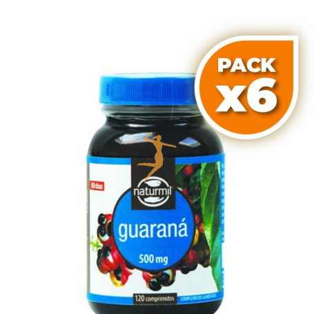 Pack 6x GUARANÁ 500Mg. 120 COMPRIMIDOS NATURMIL