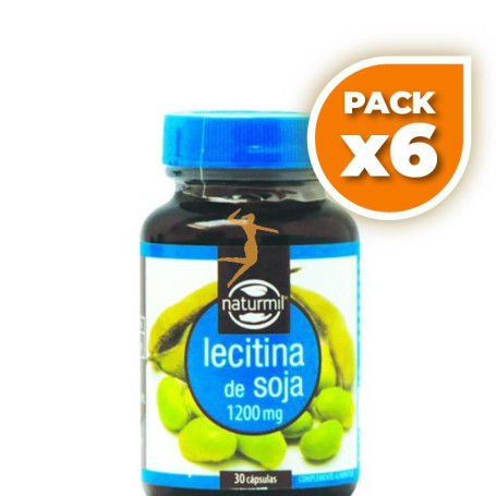 Pack 6x LECITINA DE SOJA 1.200Mg. 30 PERLAS NATURMIL