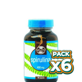 Pack 6x SPIRULINA 400Mg. 90 CAPSULAS NATURMIL