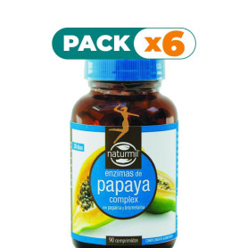 Pack 6x ENZIMAS DE PAPAYA COMPLEX 90 COMPRIMIDOS NATURMIL