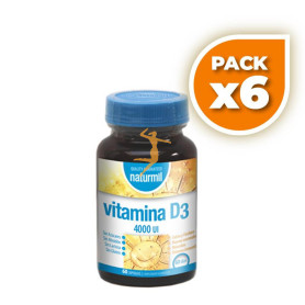 Pack 6x VITAMINA D3 4.000UI. 60 CÁPSULAS NATURMIL