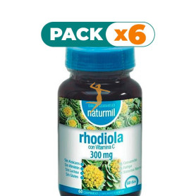 Pack 6x RODIOLA 300Mg. 60 COMPRIMIDOS NATURMIL