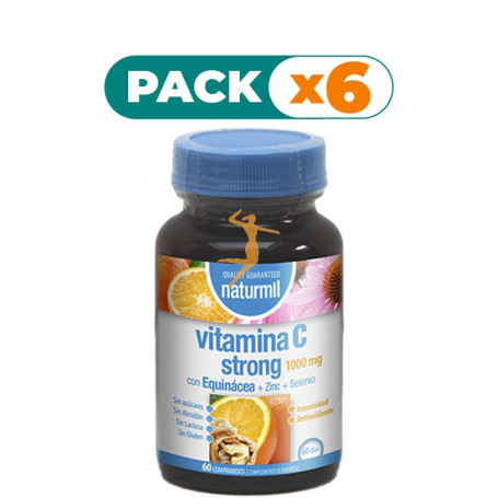 Pack 6x VITAMINA C STRONG 1000Mg 60 COMPRIMIDOS NATURMIL