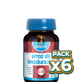 Pack 6x LEVADURA DE ARROZ ROJO 60 COMPRIMIDOS NATURMIL