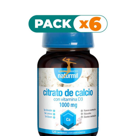 Pack 6x CITRATO DE CALCIO 1000MG 120 COMPRIMIDOS NATURMIL