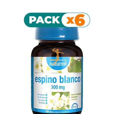 Pack 6x ESPINO BLANCO 300MG 180 PERLAS NATURMIL