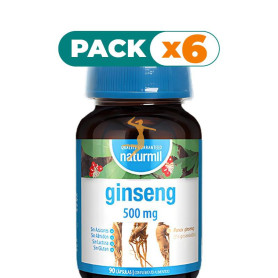 Pack 6x GINSENG 500MG 90 CÁPSULAS NATURMIL