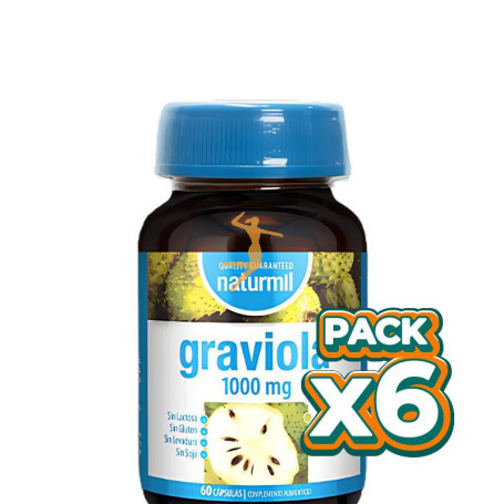 Pack 6x GRAVIOLA (ANONA) 1000MG 60 CÁPSULAS NATURMIL