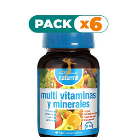 Pack 6x MULTIVITAMINAS & MINERALES 60 PERLAS NATURMIL