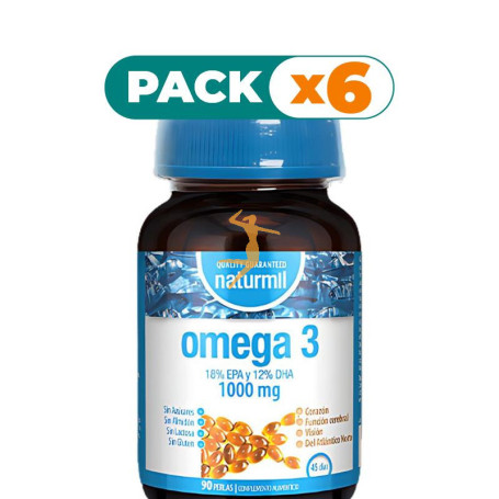 Pack 6x OMEGA 3 18/12 1000MG 90 PERLAS NATURMIL