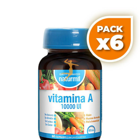Pack 6x VITAMINA A 10.000UI 60 COMPRIMIDOS NATURMIL