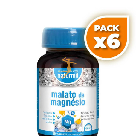 Pack 6x MALATO DE MAGNESIO 90 COMPRIMIDOS NATURMIL