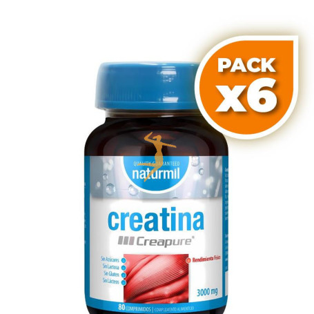 Pack 6x CREATINA 80 COMPRIMIDOS NATURMIL