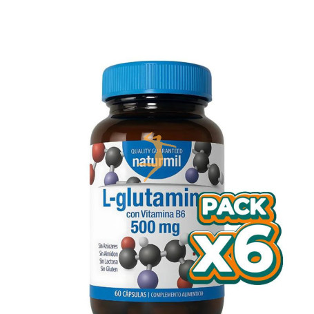 Pack 6x L-GLUTAMINA 500MG 60 CAPSULAS NATURMIL
