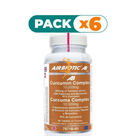Pack 6x CÚRCUMA AB COMPLEX 10.000Mg. 60 CÁPSULAS AIRBIOTIC