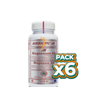 Pack 6x MAGNESIO AB 150Mg. 60 CÁPSULAS AIRBIOTIC