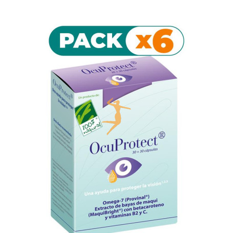 Pack 6x OCUPROTECT 30 CÁPSULAS Y 30 PERLAS 100% NATURAL