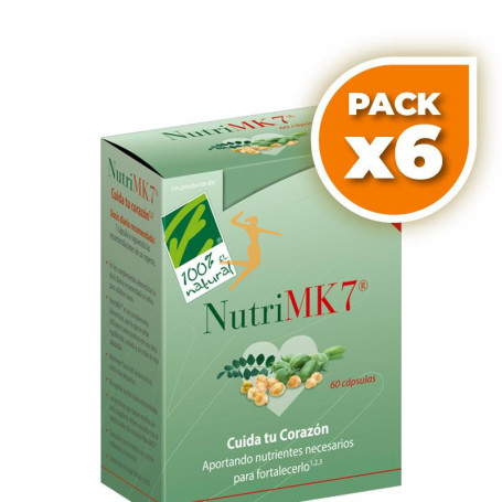 Pack 6x NUTRIMK7 CARDIO 60 PERLAS 100% NATURAL