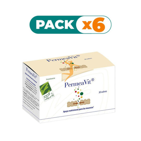Pack 6x PERMEAVIT 30 SOBRES CIENPORCIEN NATURAL