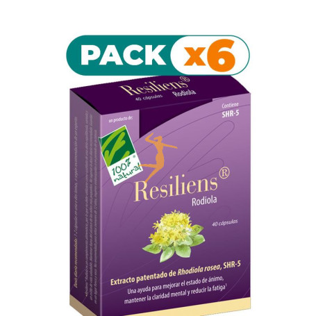 Pack 6x RESILIENS RODIOLA 40 CÁPSULAS 100% NATURAL