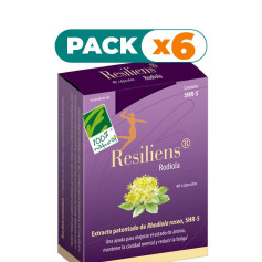 Pack 6x RESILIENS RODIOLA 40 CÁPSULAS 100% NATURAL
