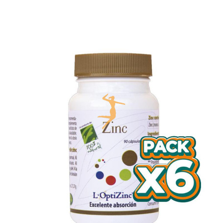 Pack 6x ZINC 90 CÁPSULAS 100% NATURAL