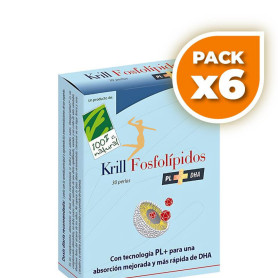 Pack 6x KRILL FOSFOLÍPIDOS PL+DHA 30 PERLAS 100% NATURAL