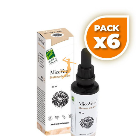 Pack 6x MICOVITAL MELENA DE LEÓN 50 ML 100% NATURAL