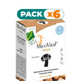 Pack 6x MICOVITAL SHIITAKE 60 CÁPSULAS 100% NATURAL