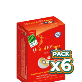 Pack 6x QUINOL10 FORTE CON PL+ 30 PERLAS 100% NATURAL