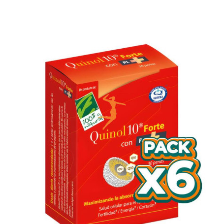 Pack 6x QUINOL10 FORTE CON PL+ 30 PERLAS 100% NATURAL