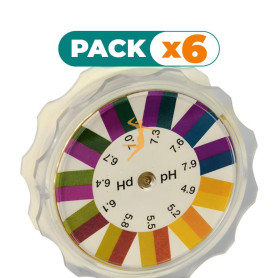 Pack 6x CINTA REACTIVA PARA MEDIR PH DE 4,9 - 7,9 100% NATURAL