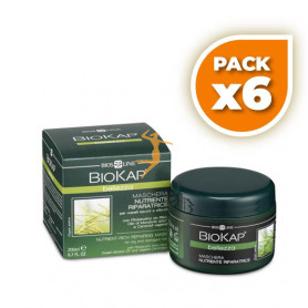 Pack 6x MASCARILLA NUTRITIVA Y REPARADORA BIOKAP 200Ml. BIOKAP