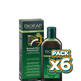 Pack 6x CHAMPU NEGRO DETOXINANTE 200ML BIOKAP