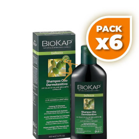 Pack 6x CHAMPU-ACEITE DERMO CALMANTE 200 ML BIOKAP
