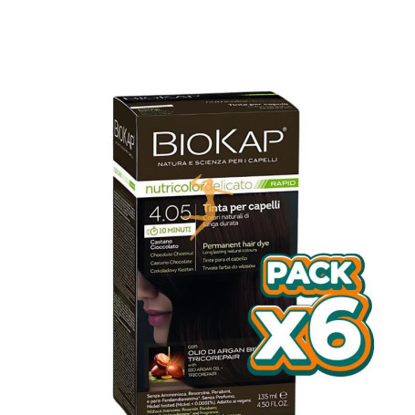 Pack 6x RAPID DELICATO 4.05 CASTAÑO CHOCOLATE 135ML BIOKAP