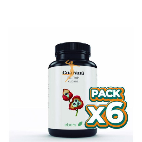 Pack 6x GUARANA 500 MG 60 CÁPS EBERS