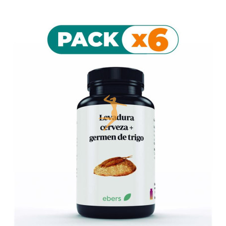 Pack 6x LEVADURA+GERMEN T.600 MG 100 COMP EBERS