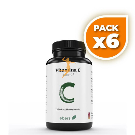 Pack 6x VITAMINA C (ESTER C) 850 MG 60 COMP EBERS