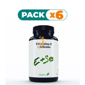 Pack 6x VITAMINA E + SELENIO 600 MG 60 COMP EBERS