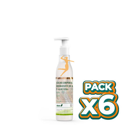 Pack 6x LECHE CORPORAL HIDRATANTE ARGAN Y ALOE 250 ML EBERS