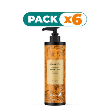 Pack 6x CHAMPÚ COLA DE CABALLO+BIOTINA 250 ML EBERS