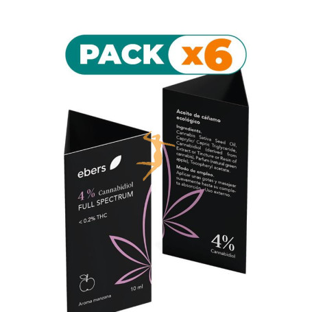 Pack 6x ACEITE DE CBD FULL SPECTRUM 4% 10ML EBERS
