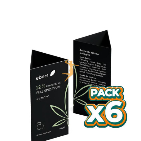 Pack 6x ACEITE DE CBD FULL SPECTRUM 12% 10ML EBERS