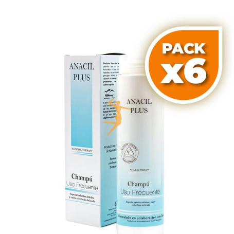 Pack 6x CHAMPU USO FRECUENTE 200 ML ANACIL PLUS