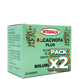 Pack 2x ALCACHOFA PLUS SOLUBLE 20 SOBRES INTEGRALIA