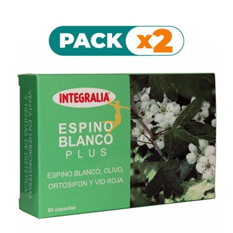 Pack 2x ESPINO BLANCO PLUS 60 CÁPSULAS INTEGRALIA