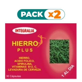Pack 2x HIERRO PLUS 30 CÁPSULAS INTEGRALIA