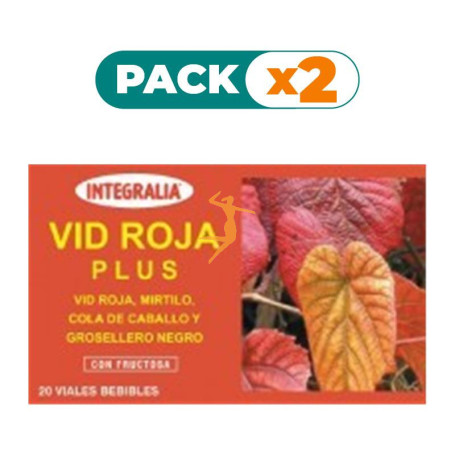 Pack 2x VID ROJA PLUS 20 VIALES INTEGRALIA