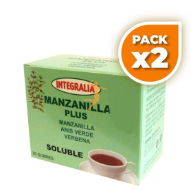 Pack 2x MANZANILLA PLUS SOLUBLE 20 SOBRES INTEGRALIA